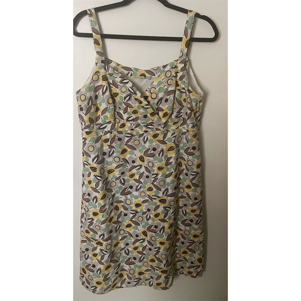 Boden Women's Floral Linen Blend  Sleeveless‎ Knee Length Size 8